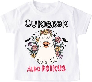 Koszulka na halloween dla dziecka  cukierek albo psikus
