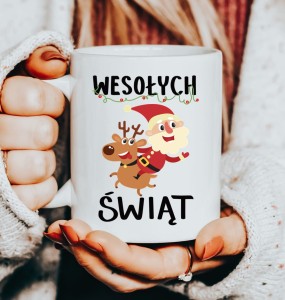 Kubek na mikołajki wesołych świąt