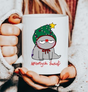 Kubek na mikołajki wesołych świąt