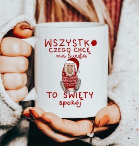 Kubek z życzeniami na święta