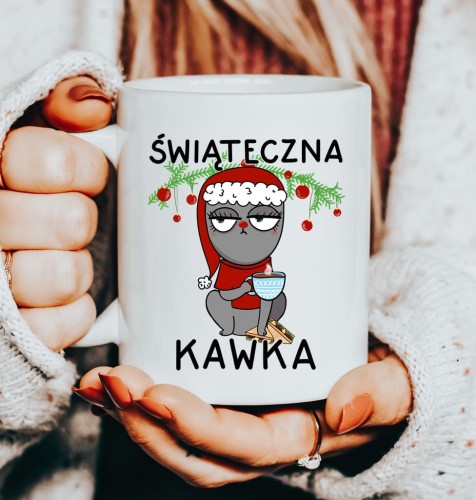 Śmieszny kubek na mikołajk