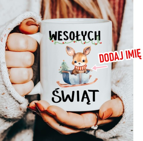 Kubek na mikołajki prezent na mikołajki z imieniem mug17