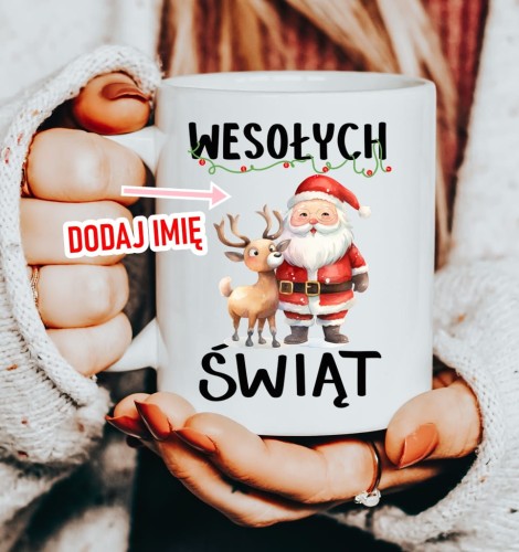 Kubek na mikołajki prezent na mikołajki z imieniem mug23