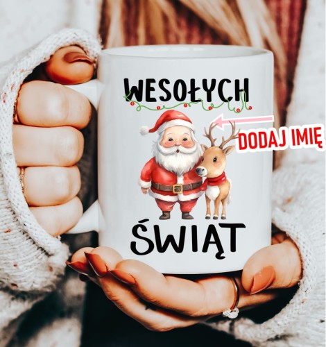 Kubek na mikołajki prezent na mikołajki z imieniem mug27