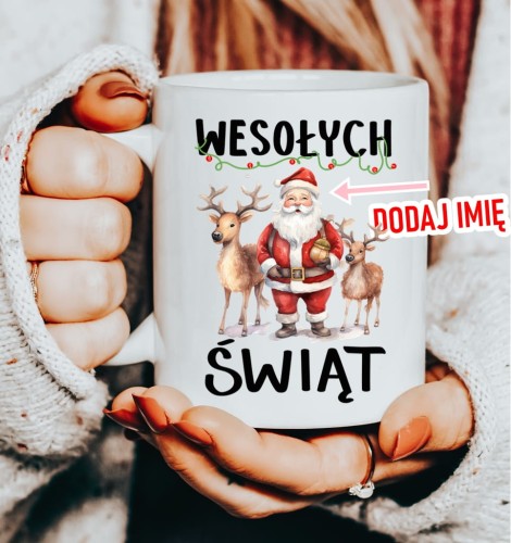 Kubek na mikołajki prezent na mikołajki z imieniem mug28