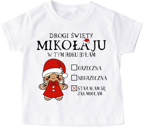 koszulka NA MIKOŁAJKI DLA DZIEWCZYKI - BLONDYNKA