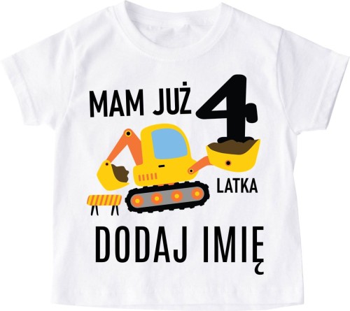 Koszulka na 4 urodziny dla chłopczyka z imieniem mam już 4 LATKA (1)
