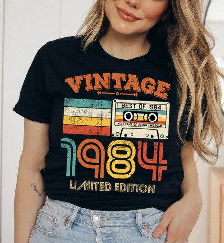 damska koszulka na 40 urodziny vintage 1984 b.jpg