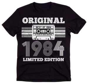 męska koszulka na 40 urodziny original 1984.jpg