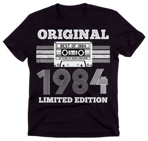 męska koszulka na 40 urodziny original 1984.jpg