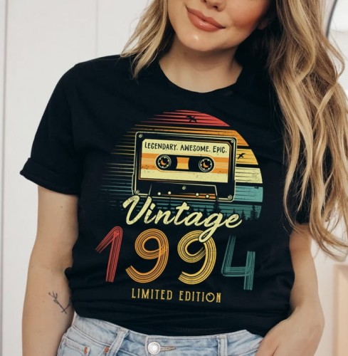 damska koszulka 30 urodziny vintage 1994 z kasetą b.jpg