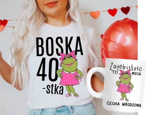 Zestaw na 40 urodziny dla kobiety - koszulka plus kubek