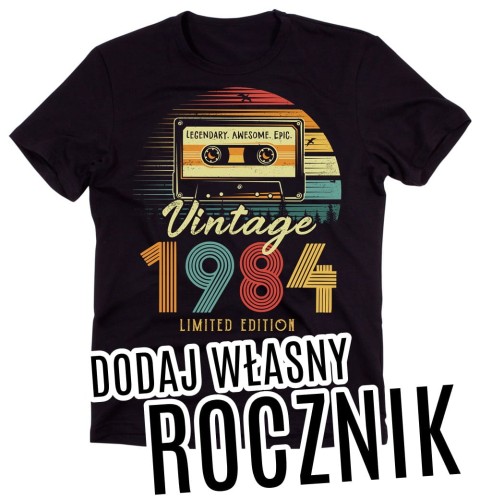 MĘSKA KOSZULKA URODZINOWA - DODAJ SWÓJ ROK URODZENIA VINTAGE.jpg