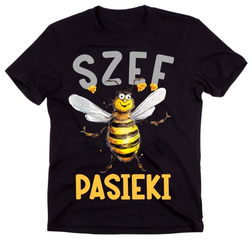męska koszulka dla pszczelarza SZEF PASIEKI