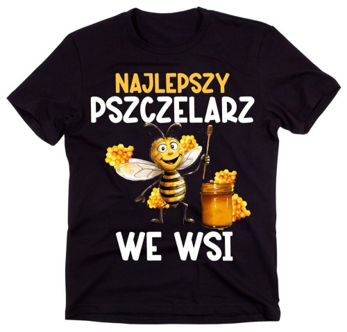męska koszulka dla pszczelarza najlepszy pszczelarz we wsi