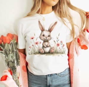 damska koszulka z zajączkiem na wielkanoc easter180