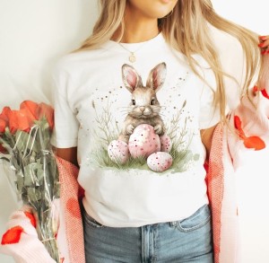 damska koszulka z zajączkiem na wielkanoc easter186