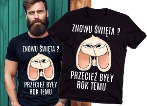 Śmieszna męska koszulka na Wielkanoc.jpg