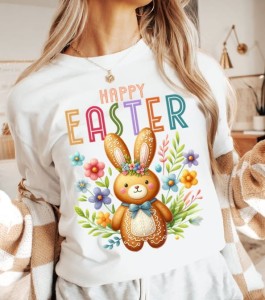 damska koszulka na wielkanoc HAPPY EASTER