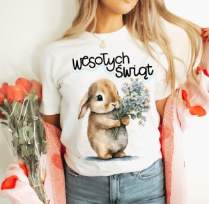 damska koszulka na wielkanoc WESOŁYCH ŚWIĄT