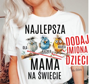 Koszulka na dzień mamy - NAJLEPSZA MAMA NA ŚWIECIE Z TRÓJKĄ DZIECI