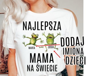 Koszulka na dzień mamy - NAJLEPSZA MAMA NA ŚWIECIE Z DWÓJKĄ DZIECI