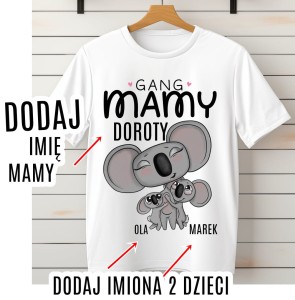 Koszulka na dzień mamy - gang mamy z dwójką dzieci