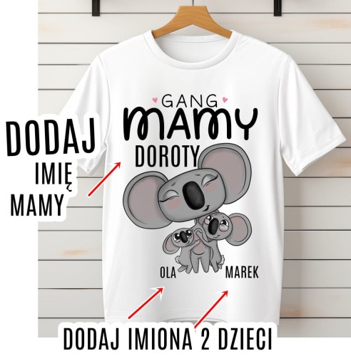 Koszulka na dzień mamy - gang mamy z dwójką dzieci