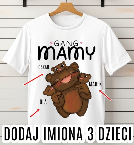 Koszulka na dzień mamy - gang mamy z trójką dzieci