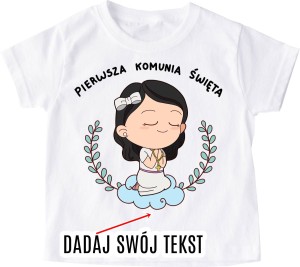 Koszulka na komunię, pamiątka pierwsze komunii świętej 