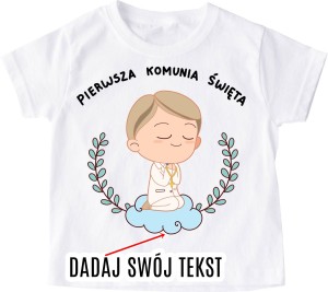 Koszulka na komunię, pamiątka pierwsze komunii świętej 