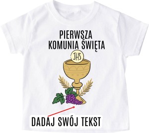 Koszulka na komunię, pamiątka pierwsze komunii świętej