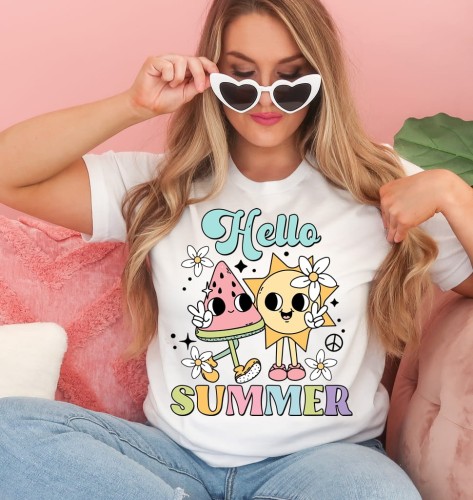fajna damska koszulka HELLO SUMMER