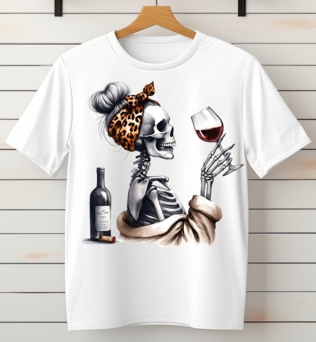 fajna damska koszulka skeleton4