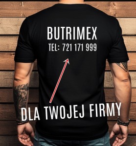 czarna koszulka z logiem firmy i numerem telefonu.jpg