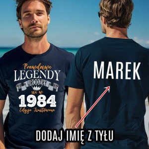 Męska koszulka z imieniem na 40 urodziny  - GARATOWA