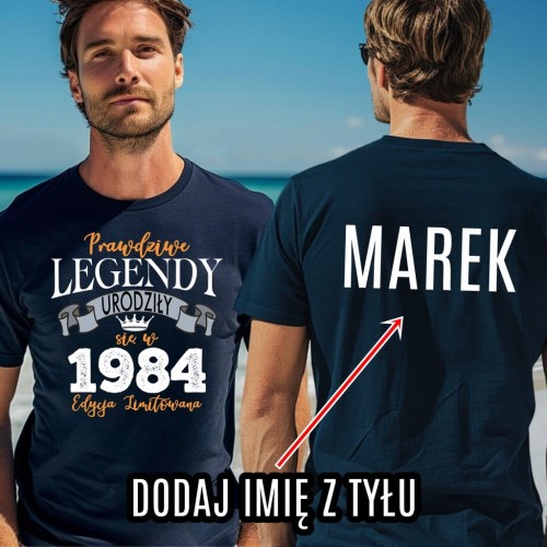Męska koszulka z imieniem na 40 urodziny - GARATOWA