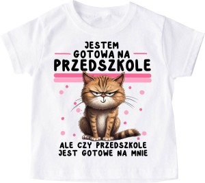 Koszulka do przedszkola dla dziewczynki - jesTem gotowa na przedszkole 