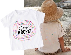 Koszulka  dzień kropki - NADRUK PRZÓD I TYŁ 