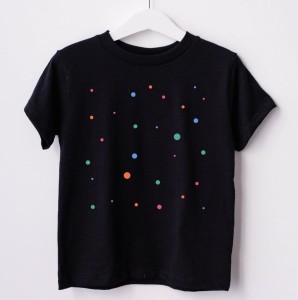 CZARNA Koszulka w kropki  dzień kropki -