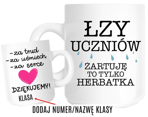 KUBKI NA DZIEŃ NAUCZYCIELA - DODAJ NUMER KLASY