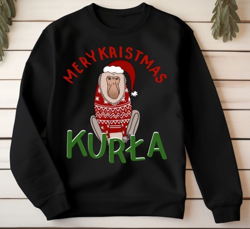 Śmieszne bluza świąteczna z nadrukiem.jpg