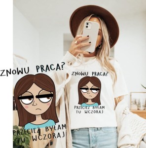 Damska koszulka z fajnym nadrukiem