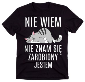 Czarna męska koszulka z fajnym nadrukiem.jpg