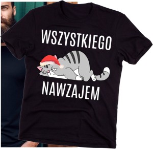 Czarna męska koszulka z fajnym nadrukiem WSZYSTKIEGO NAWZAJEM.jpg