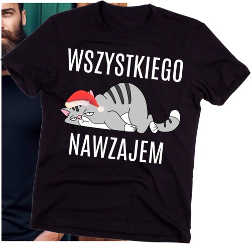 Czarna męska koszulka z fajnym nadrukiem WSZYSTKIEGO NAWZAJEM.jpg