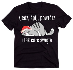 ŚMIESZNA KOSZULKA NA PREZENT NA ŚWIĘTA - Mam świątecznego kaca – za dużo pierogów.jpg