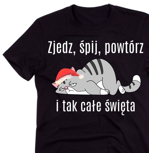 ŚMIESZNA KOSZULKA NA PREZENT NA ŚWIĘTA - Mam świątecznego kaca – za dużo pierogów V.jpg