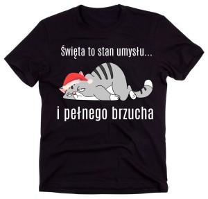 ŚMIESZNA KOSZULKA NA PREZENT NA ŚWIĘTA - Mam świątecznego kaca – za dużo pierogów V.jpg