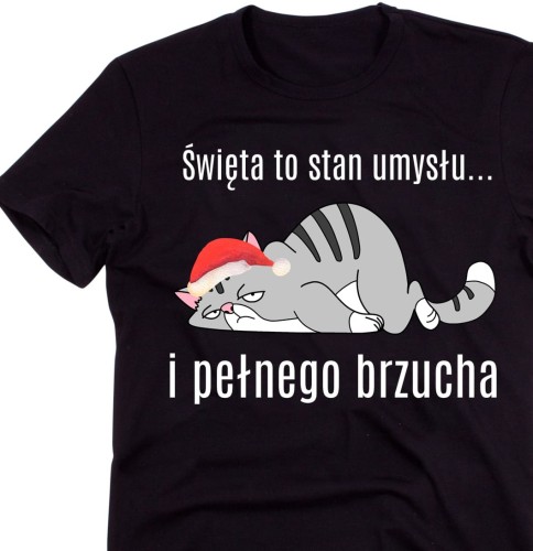 ŚMIESZNA KOSZULKA NA PREZENT NA ŚWIĘTA - Mam świątecznego kaca – za dużo pierogów.jpg